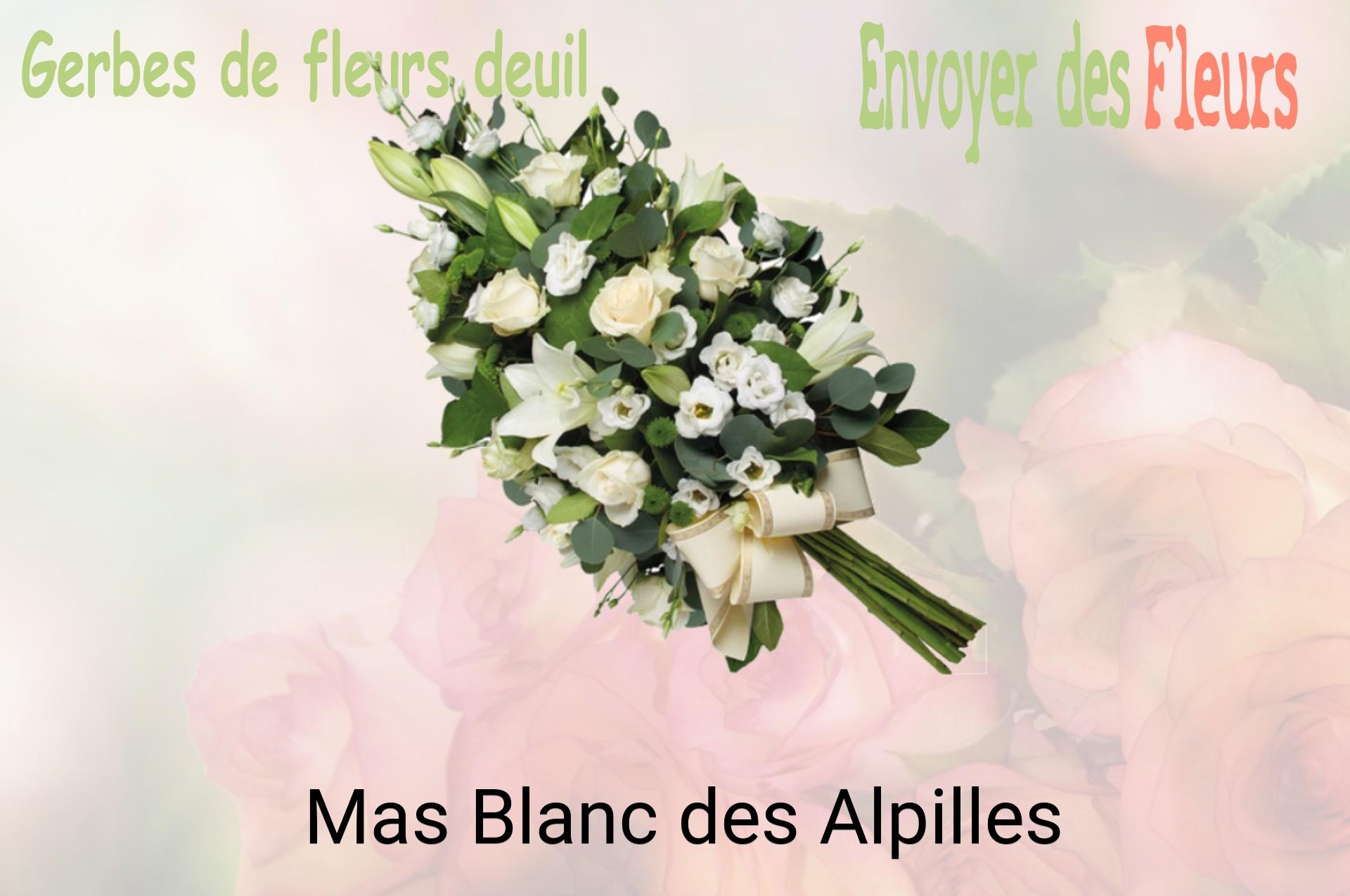 Gerbe de fleurs de deuil livrée à Mas-Blanc-des-Alpilles